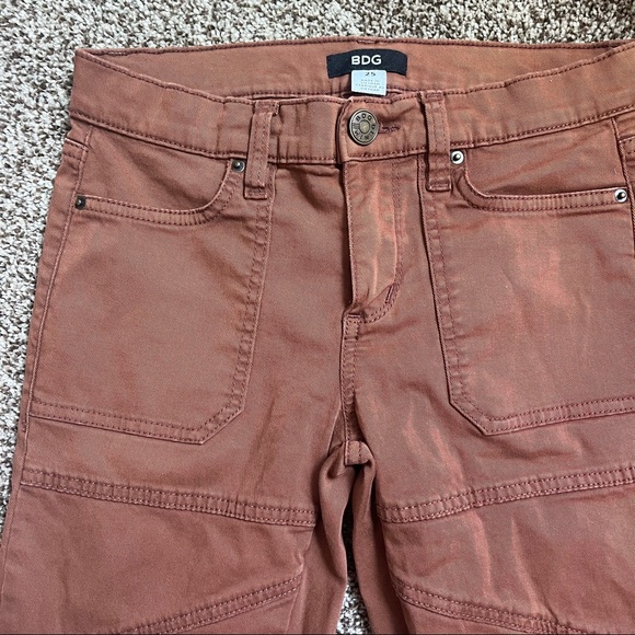 BDG Burnt Orange Mid-rise Cropped Panel Skinny Jeans Women's size 25 - Picture 4 of 4